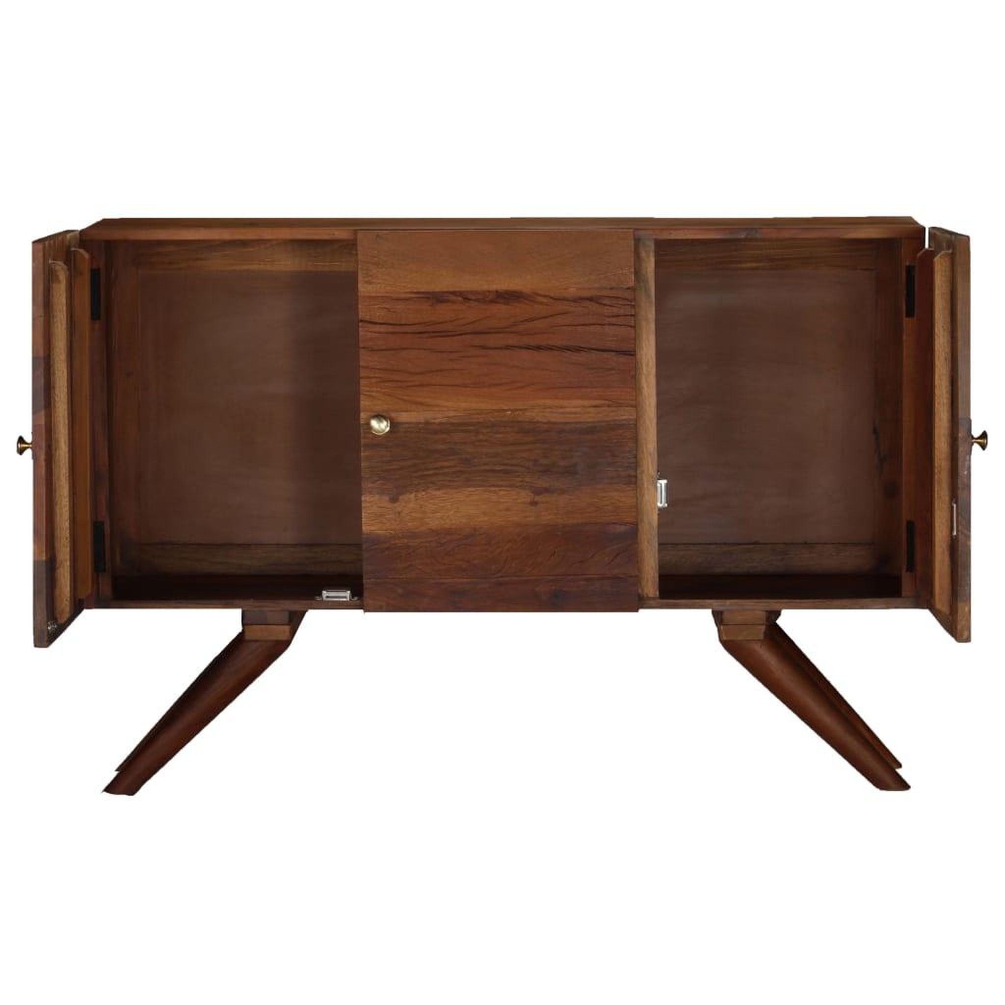 Voir la diapositive 3 : VIDAXL Buffet bois recycle massif 110x30x75 cm marron