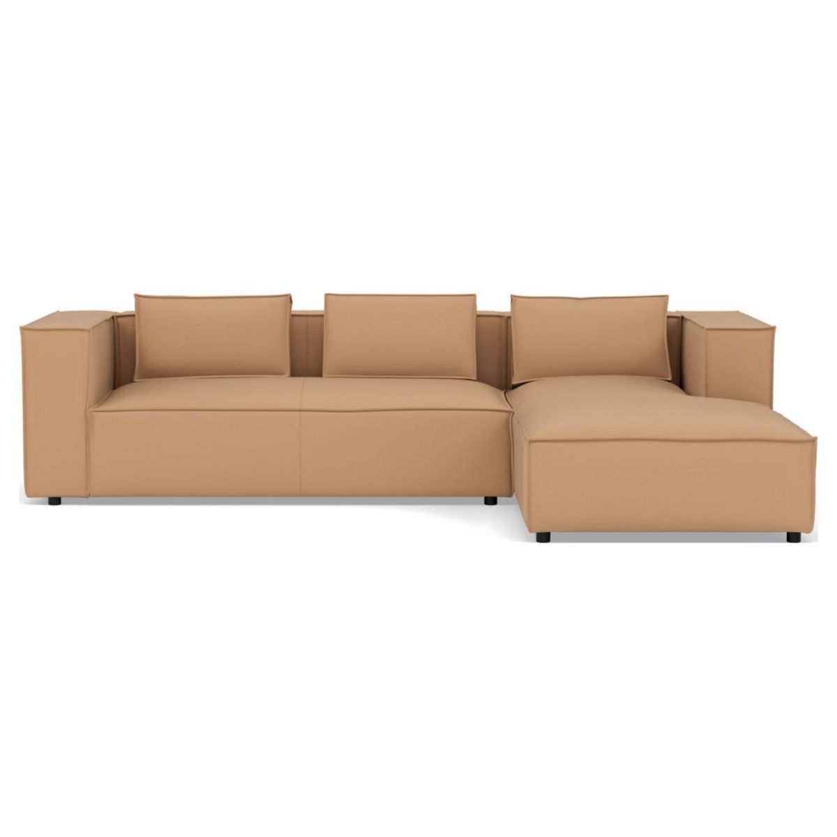 LISA DESIGN Stella - canapé d'angle droit 4 places en simili