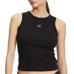 CALVIN KLEIN JEANS Débardeur  Femme Calvin Klein Jeans A Woven  abel. Coloris disponibles : Noir