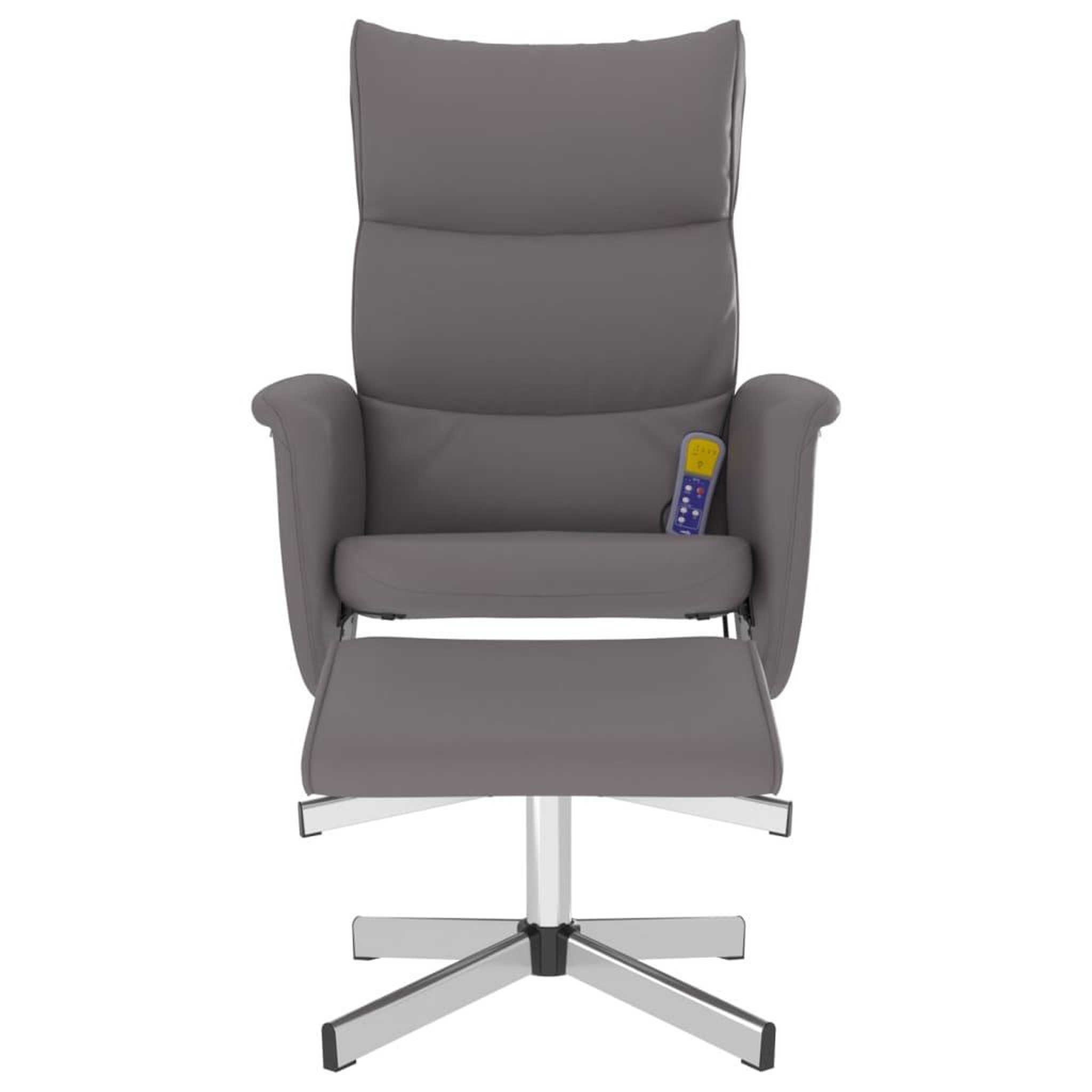 Voir la diapositive 3 : VIDAXL Fauteuil inclinable de massage avec repose-pied gris similicuir