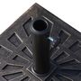 Voir la diapositive 5 : OUTSUNNY Pied de parasol base de lestage carrée 51L x 51l x H 32 cm résine imitation fonte poids net 15 Kg bronze
