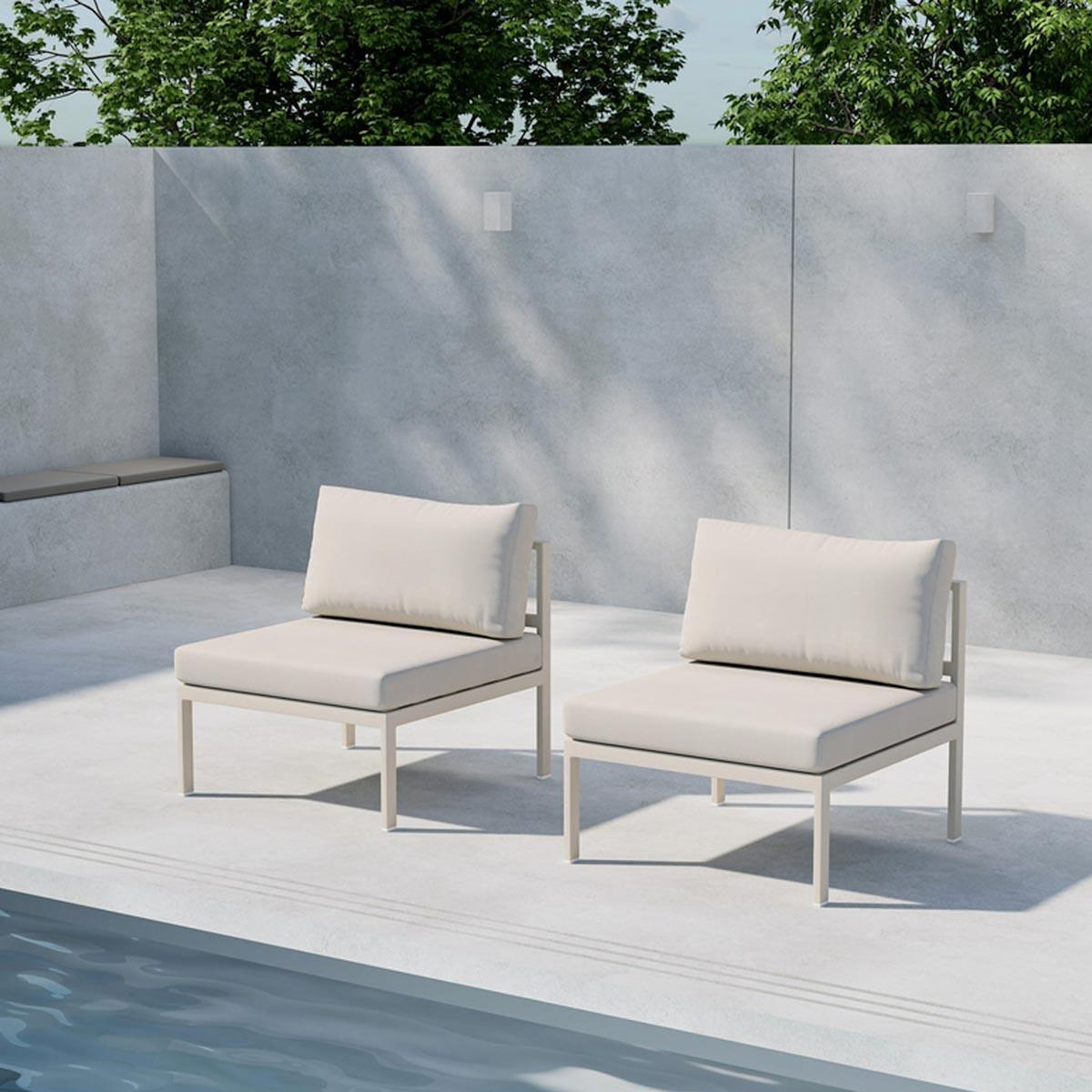 Paris Prix Module Canapé de Jardin  Copacabana  74cm Beige