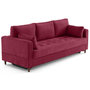 Voir la diapositive 6 : LISA DESIGN Anna - canapé droit 3 places convertible avec poche en velours texturé