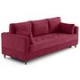 Voir la diapositive 6 : LISA DESIGN Anna - canapé droit 3 places convertible avec poche en velours texturé