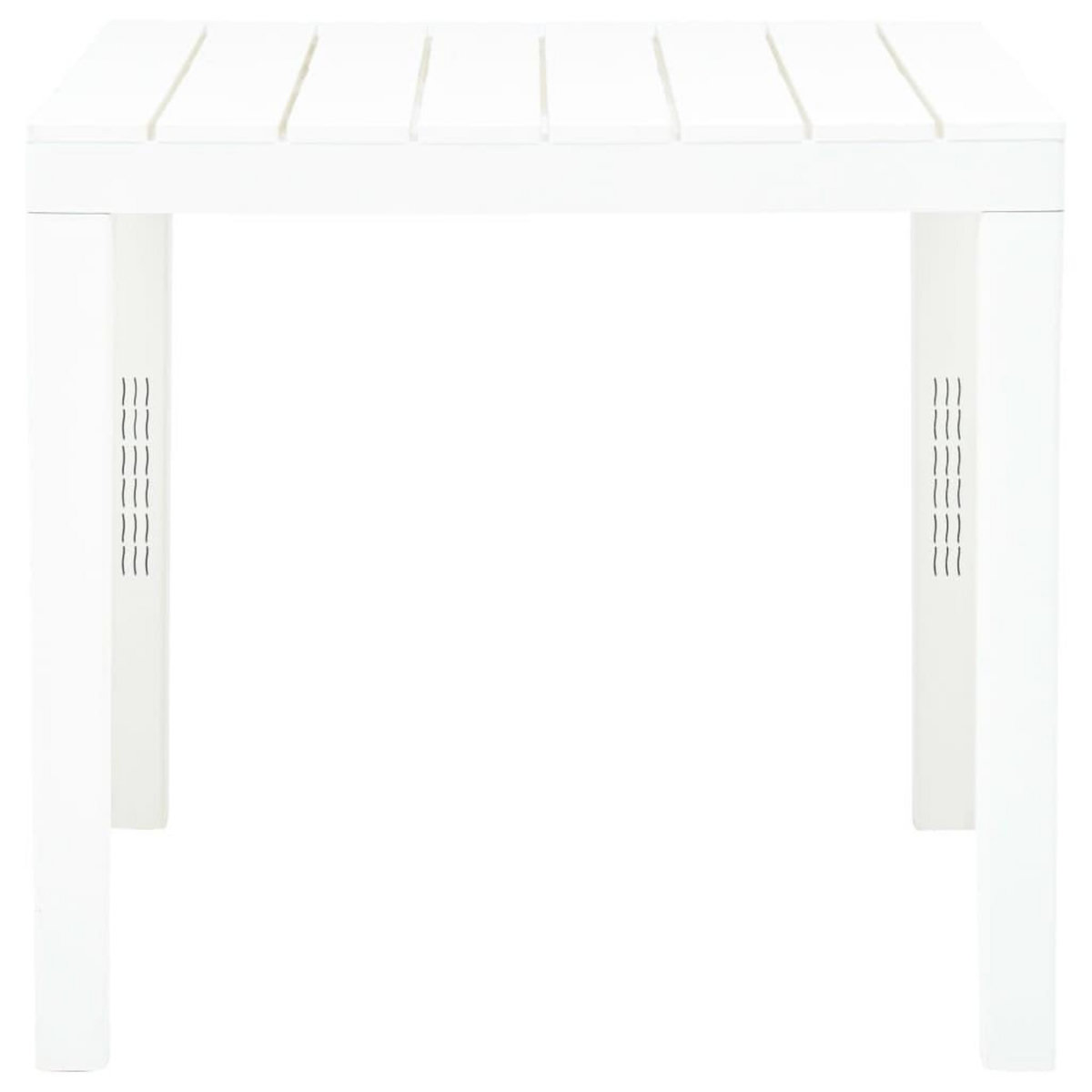 VIDAXL Table de jardin Blanc 78x78x72 cm Plastique
