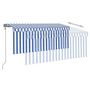 Voir la diapositive 4 : VIDAXL Auvent retractable automatique avec store 3,5x2,5 m Bleu blanc