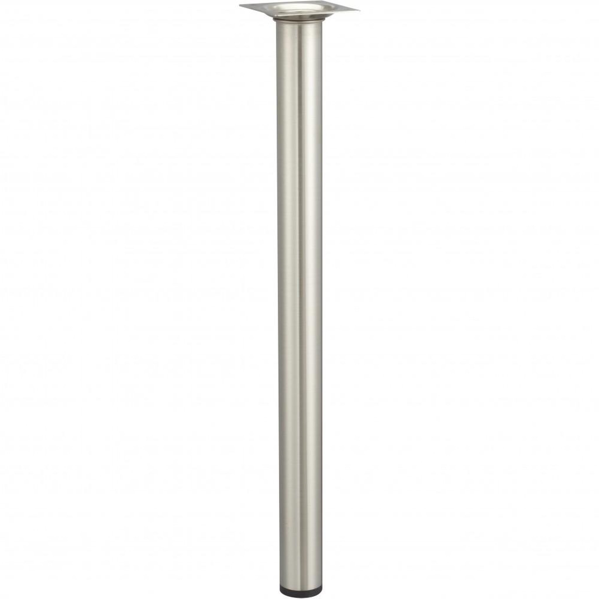 CENTRALE BRICO Pied de table basse cylindrique fixe acier brossé gris, 40 cm