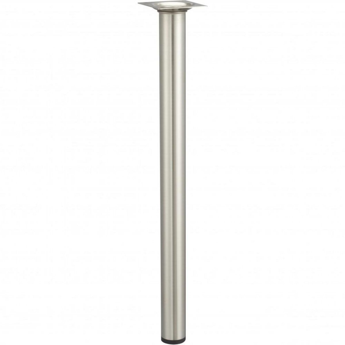 CENTRALE BRICO Pied de table basse cylindrique fixe acier brossé gris, 40 cm