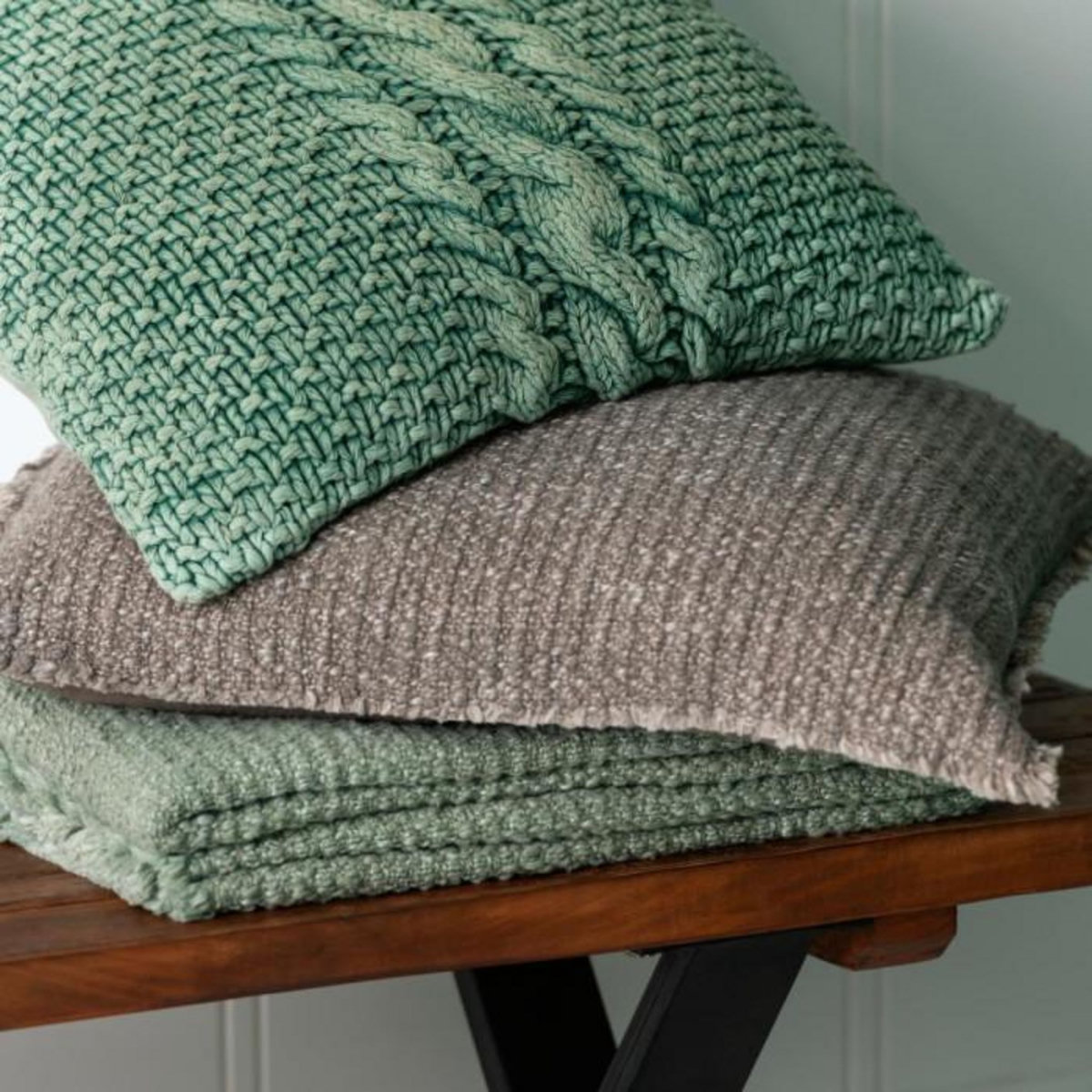 Paris Prix Coussin Déco  Effiloché  50x50cm Taupe