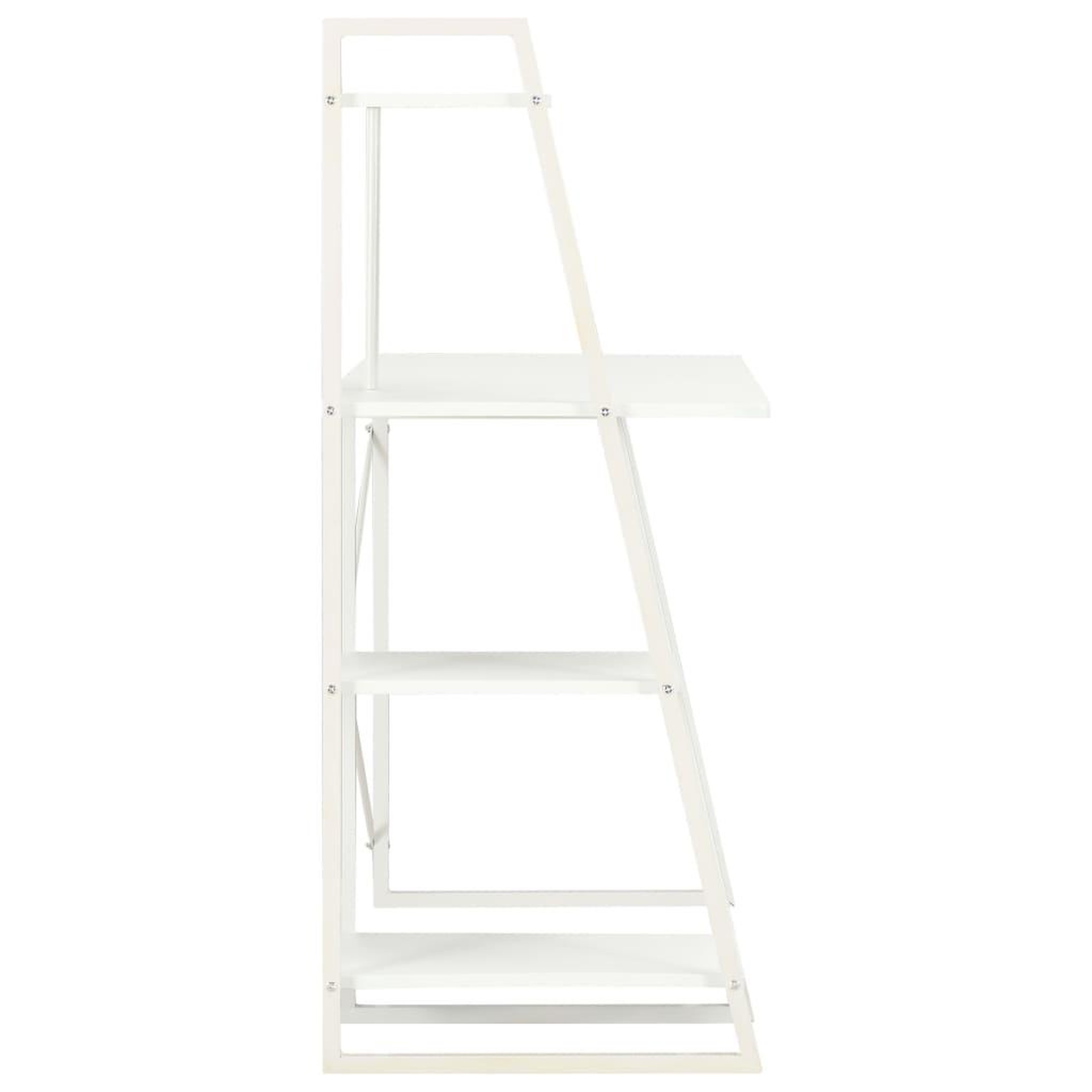 Voir la diapositive 3 : VIDAXL Bureau avec etagere Blanc 102x50x117 cm