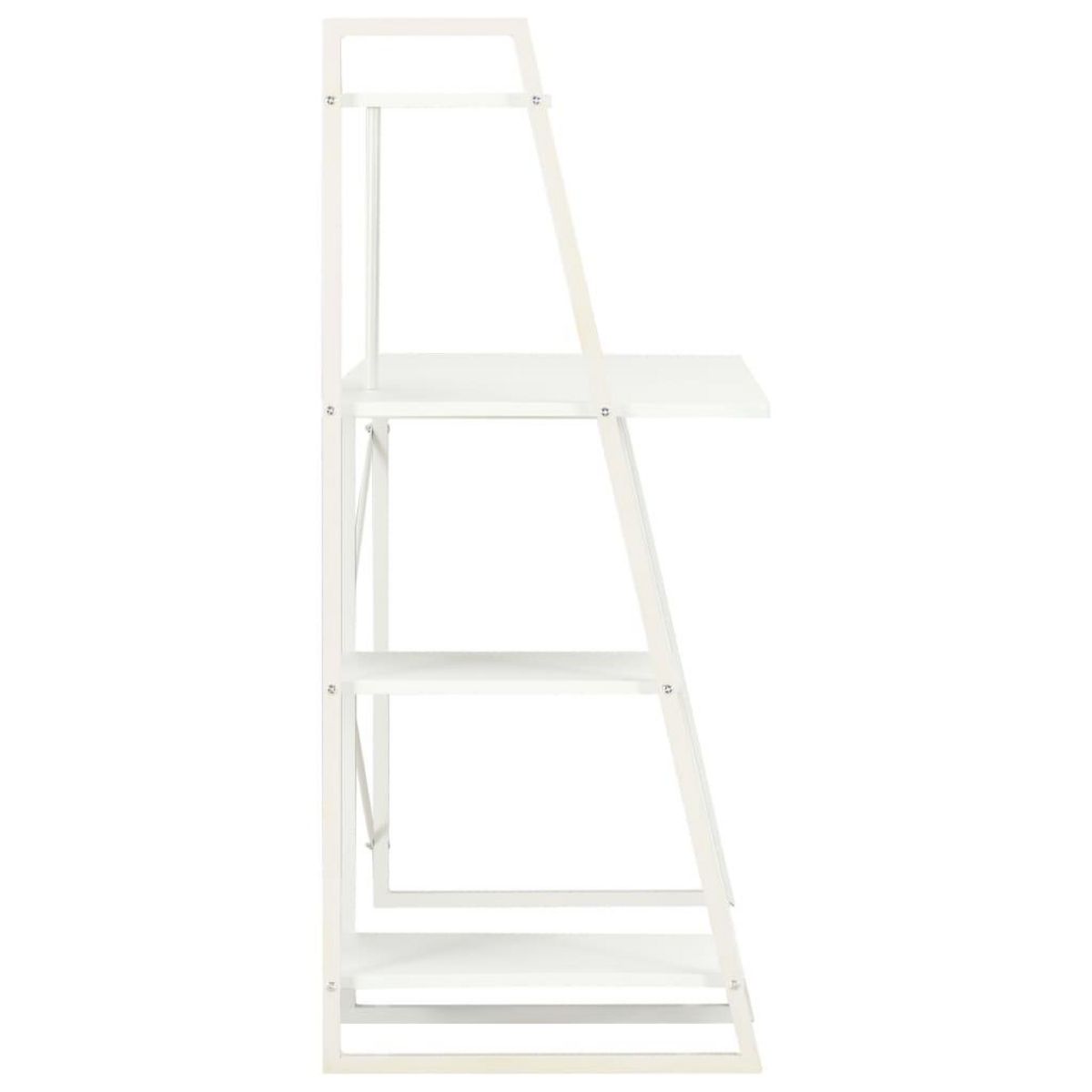 VIDAXL Bureau avec etagere Blanc 102x50x117 cm