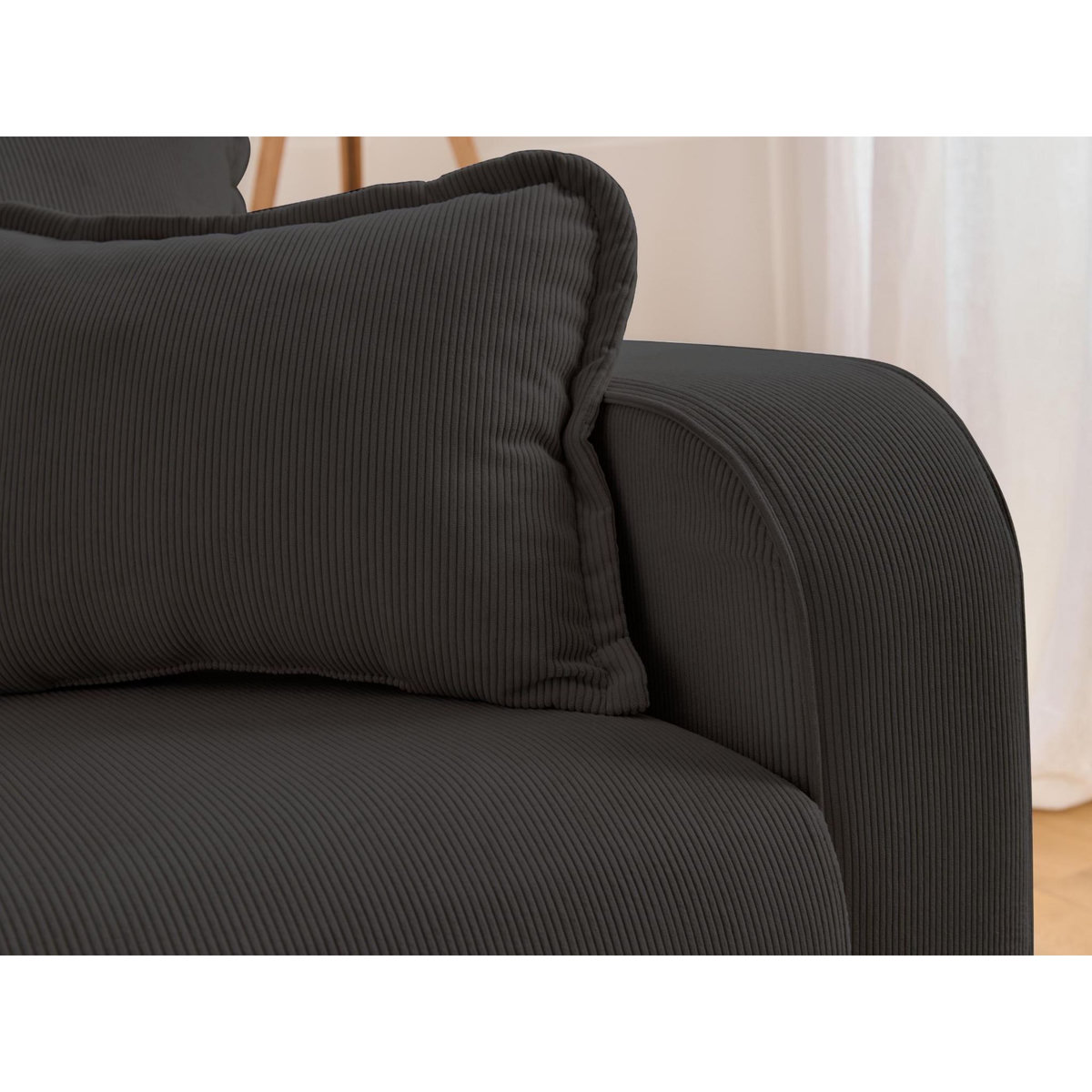 LISA DESIGN Albane - canapé 3 places - en velours côtelé