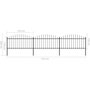 Voir la diapositive 6 : VIDAXL Cloture de jardin a dessus en lance Acier (1,25-1,5)x5,1 m Noir