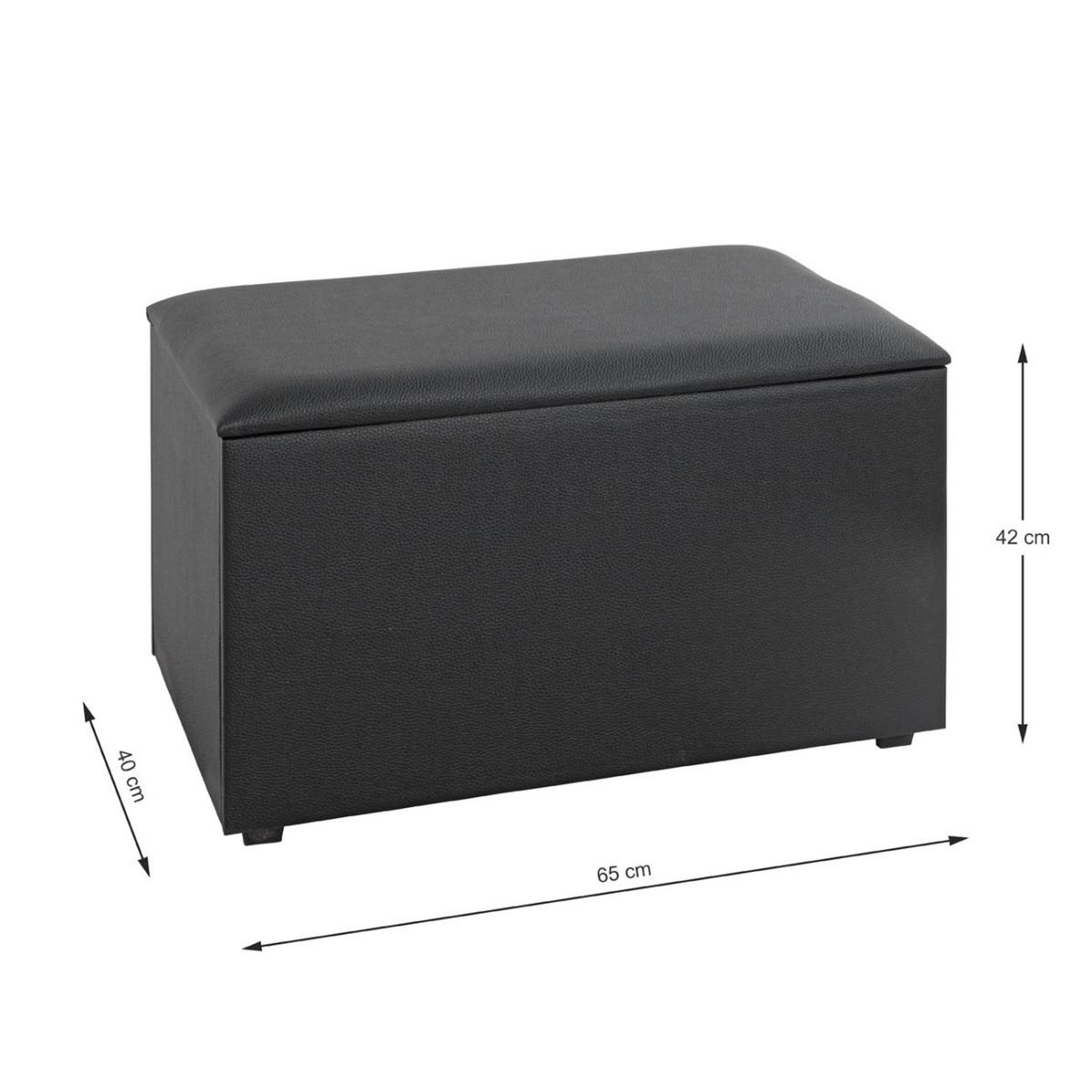 Voir la diapositive 5 : Paris Prix Coffre de Rangement Design  Soldi  65cm Noir