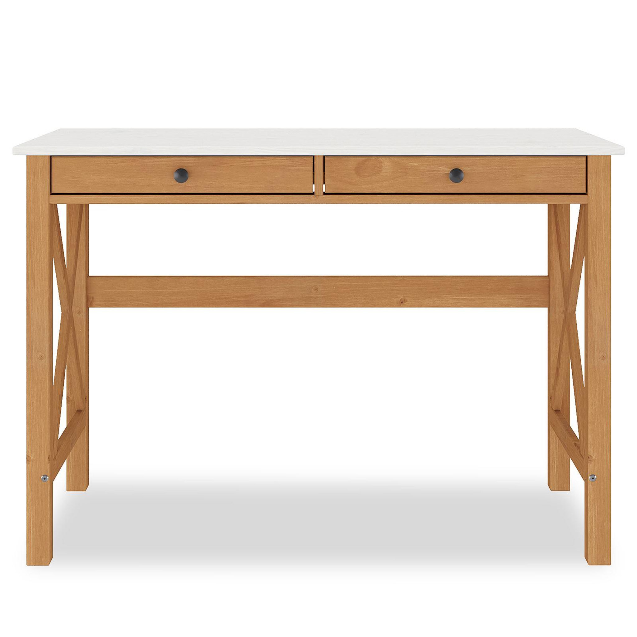 Voir la diapositive 1 : IDIMEX Bureau adrian l 110 cm 2 tiroirs en bois massif