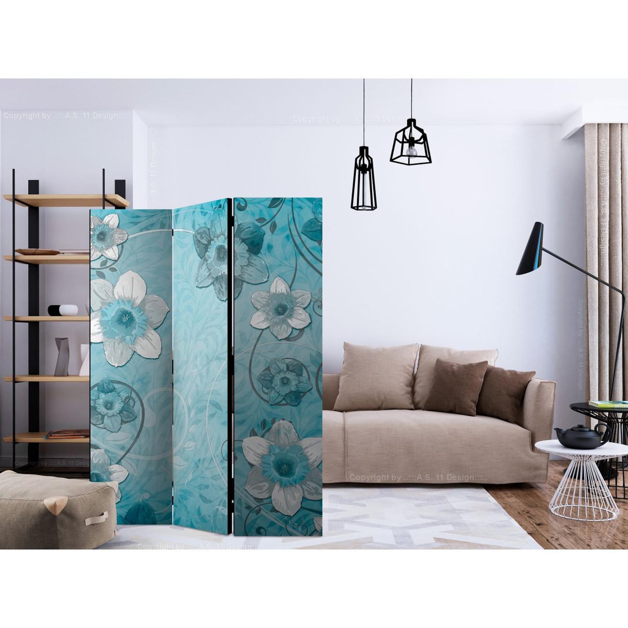 Voir la diapositive 2 : Paris Prix Paravent 3 volets  spring in the air  135x172cm