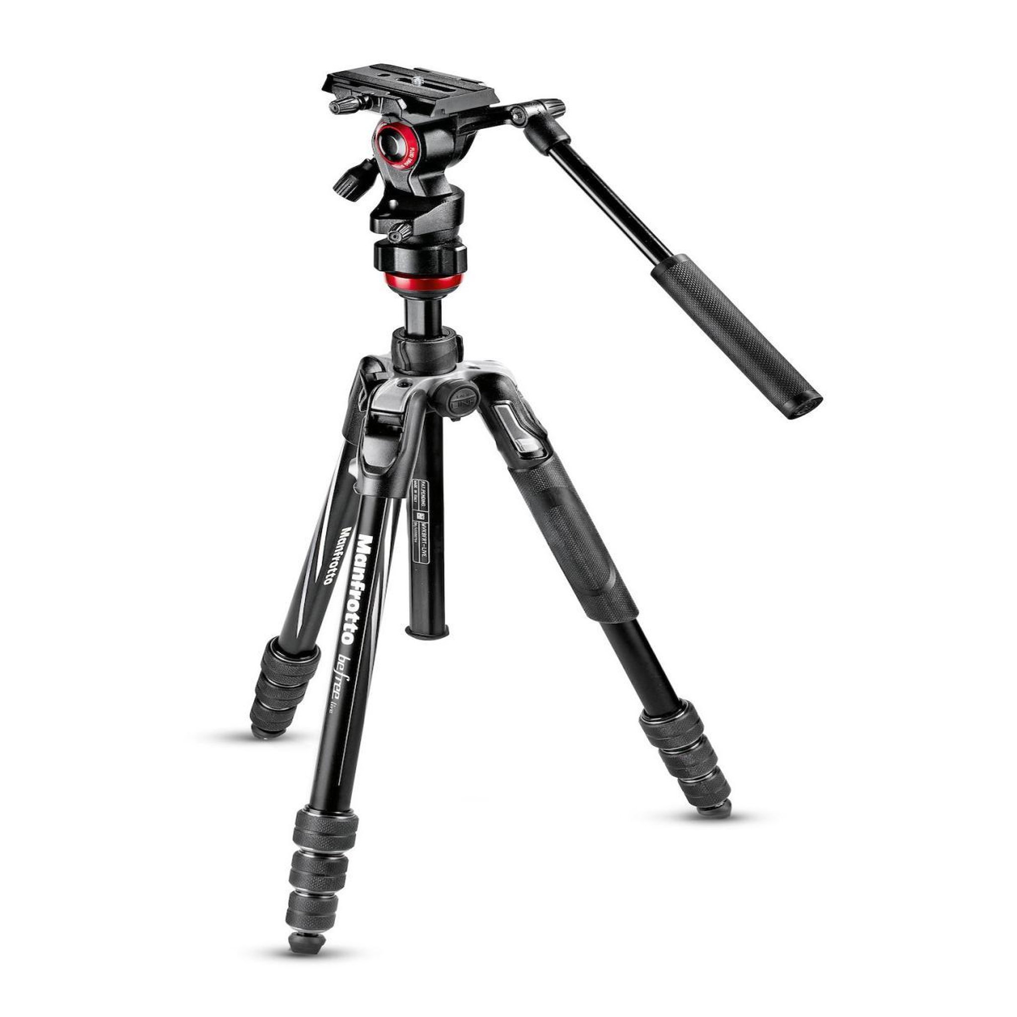 Voir la diapositive 2 : MANFROTTO Manfrotto MVKBFRT-LIVE trépied Caméras numériques 3 pieds Noir, Rouge, Argent
