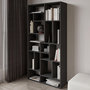Voir la diapositive 4 : Habitat et Jardin Bibliothèque en bois  Nicola  - 90 x 30 x 180 cm - Gris anthracite