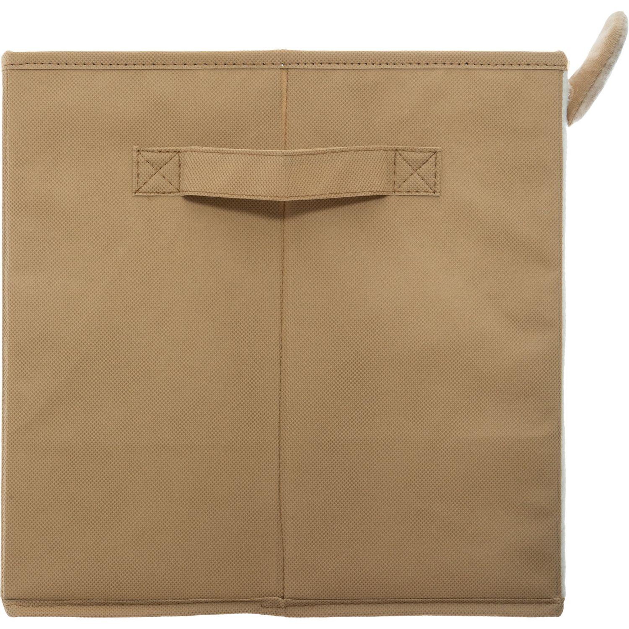 Voir la diapositive 3 : Atmosphera Kids Boîte de rangement enfant design velours Douceur - L. 29 x l. 29 cm - Beige