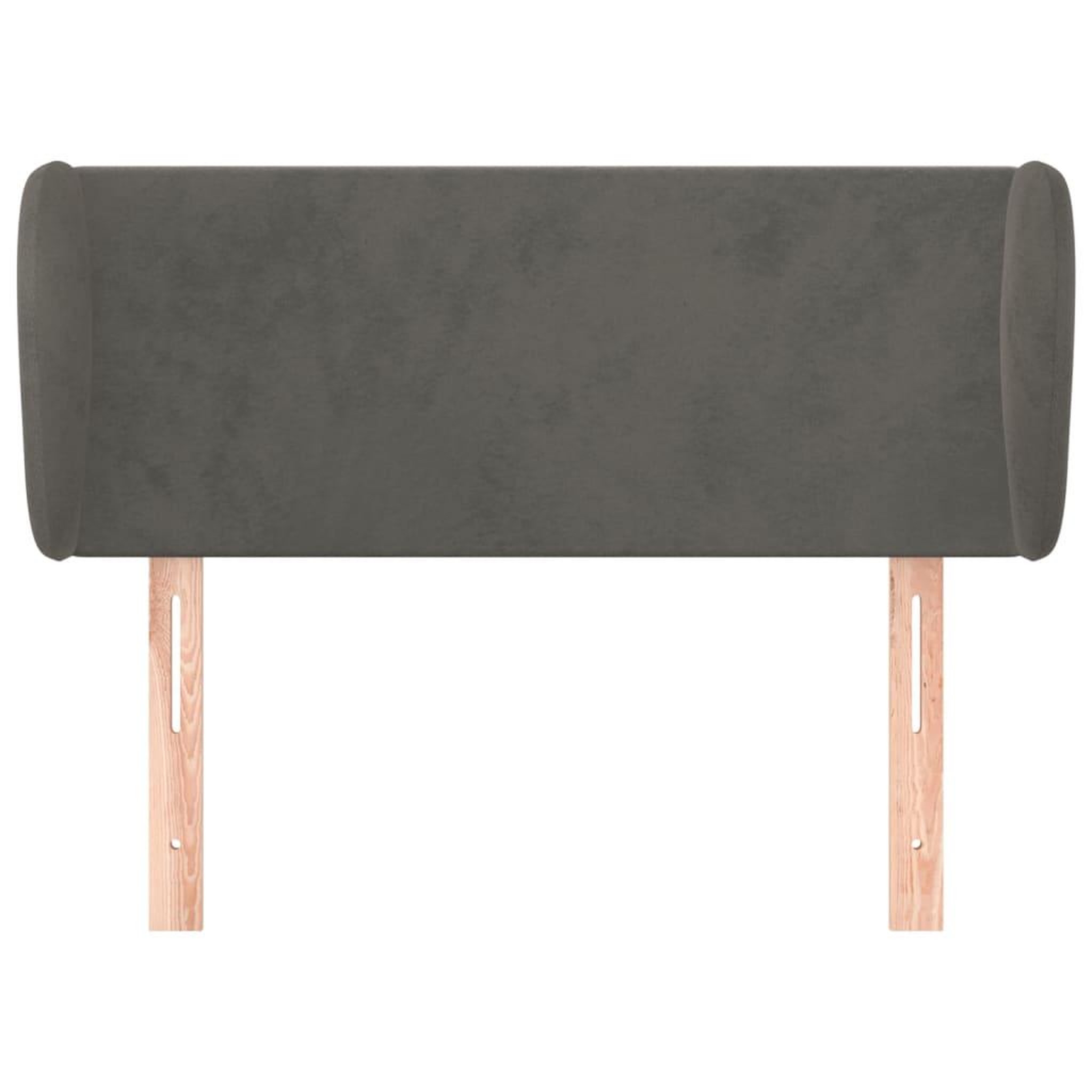 Voir la diapositive 3 : VIDAXL Tete de lit avec oreilles Gris fonce 103x23x78/88 cm Velours