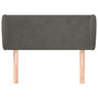 Voir la diapositive 3 : VIDAXL Tete de lit avec oreilles Gris fonce 103x23x78/88 cm Velours