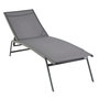 Voir la diapositive 2 : GARDEN STAR Bain de soleil multi-positions - Textilène et acier -  gris 