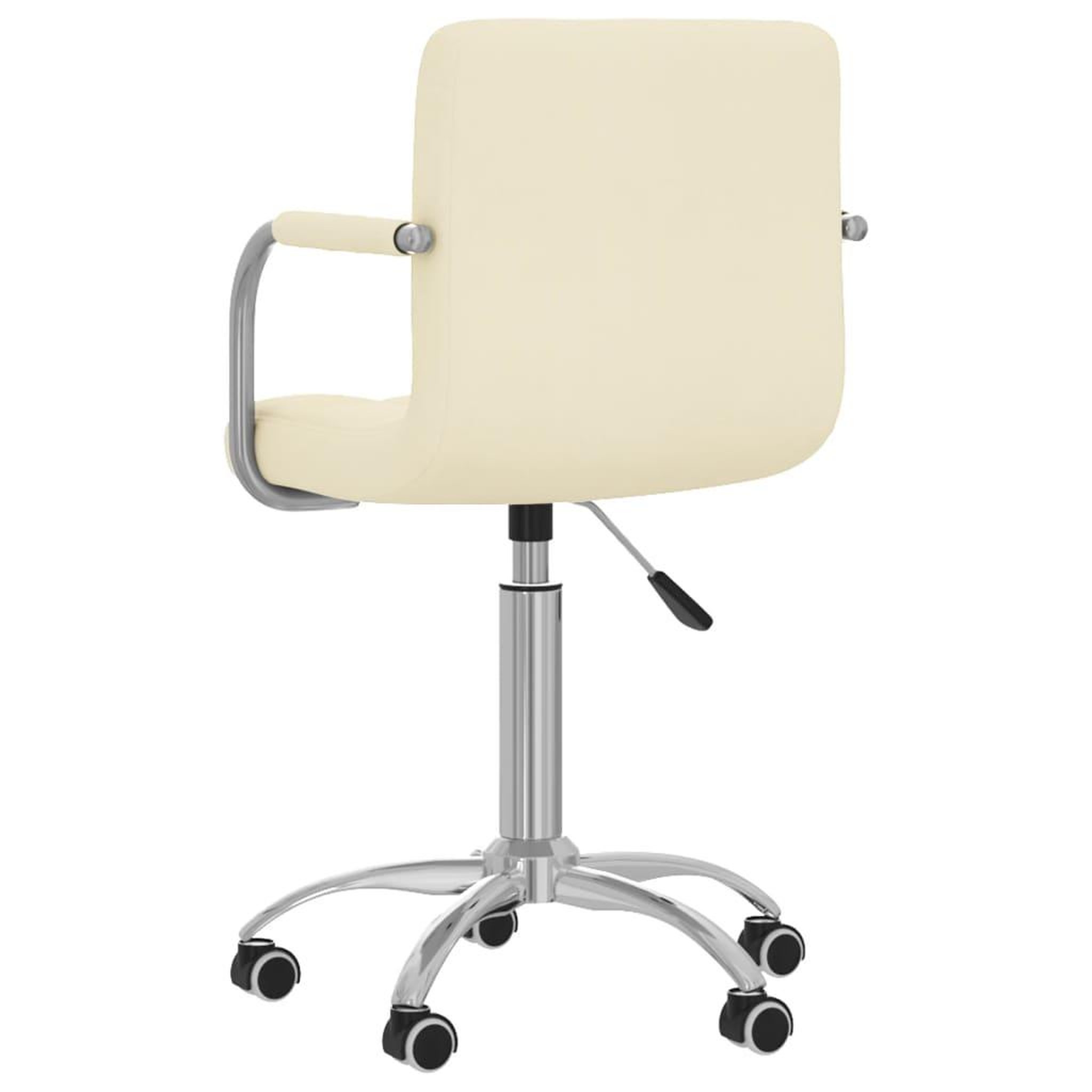 Voir la diapositive 5 : VIDAXL Chaise pivotante de bureau Creme Tissu