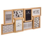 ATMOSPHERA Pêle-mêle 8 Photos Nature - 58 x 30 cm - Beige