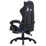 Voir la diapositive 5 : VIDAXL Fauteuil de jeux video avec repose-pied Bleu et noir Similicuir