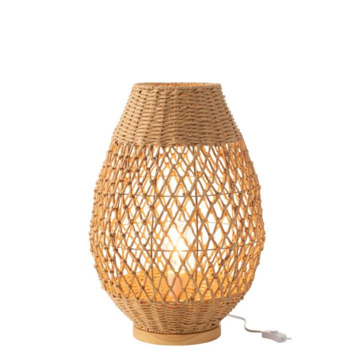 Paris Prix Lampe à Poser Torsade en Métal  Deann  54cm Naturel