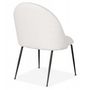 Voir la diapositive 4 : Paris Prix Fauteuil Lounge en Tissu Bouclette  Delmer  83cm Blanc