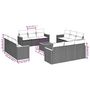 Voir la diapositive 6 : VIDAXL Salon de jardin avec coussins 13 pcs noir resine tressee