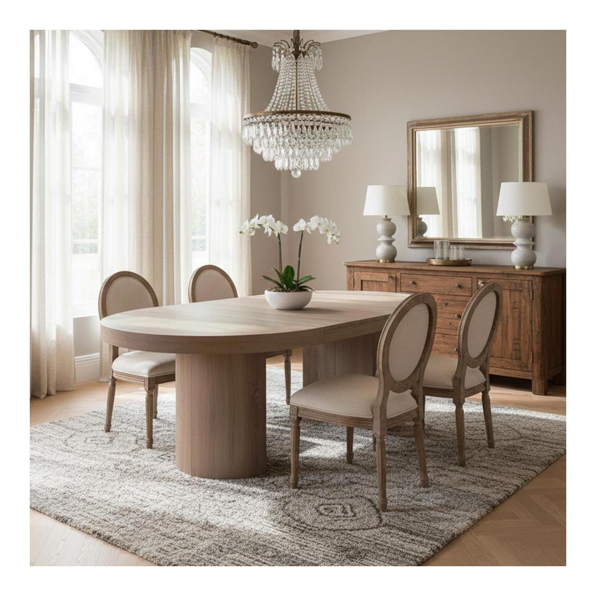 Voir la diapositive 3 : Paris Prix Table repas extensible  simona  110-260cm chêne