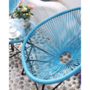 Voir la diapositive 4 : CONCEPT USINE Salon de jardin 2 fauteuils ronds et table basse bleu ACAPULCO