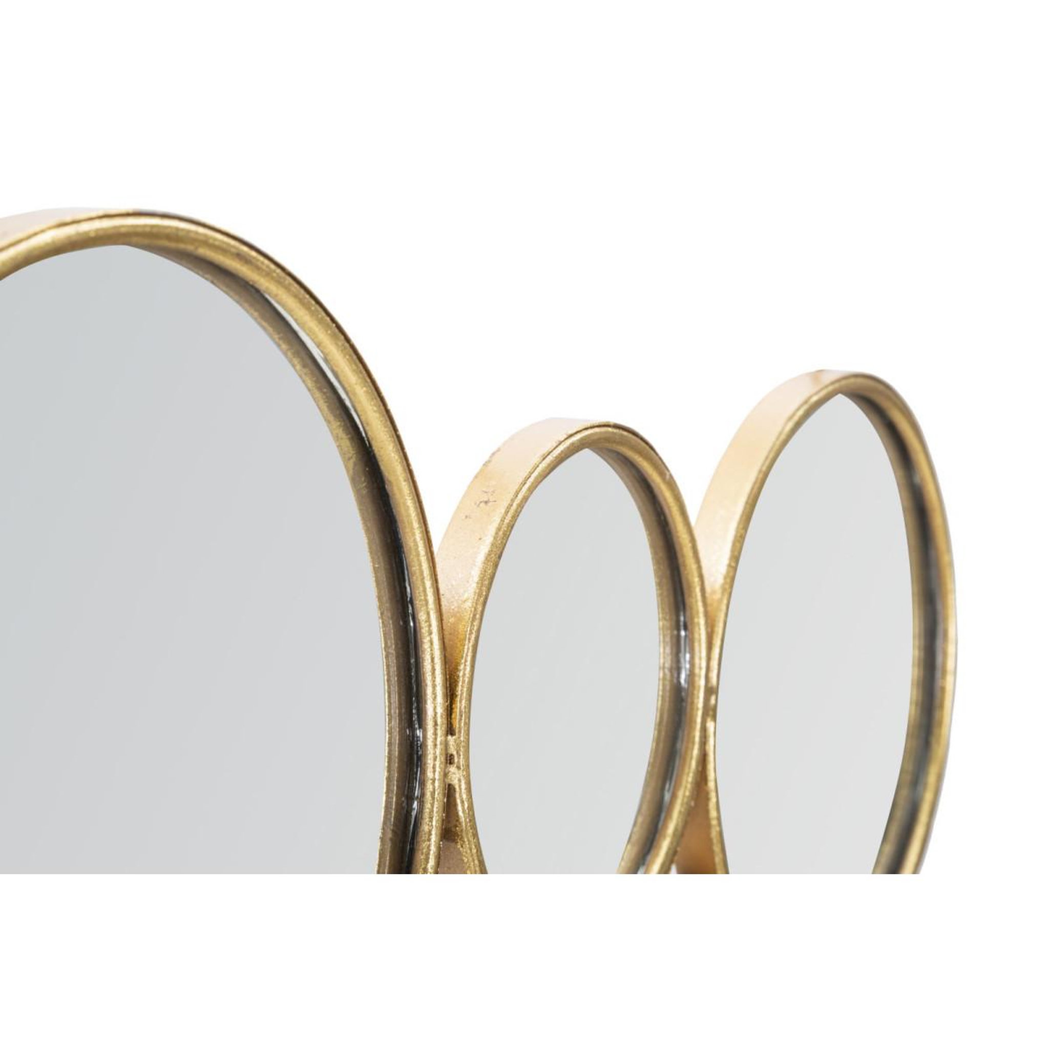 Voir la diapositive 3 : Paris Prix Décoration murale en métal  miroirs ronds  100cm or