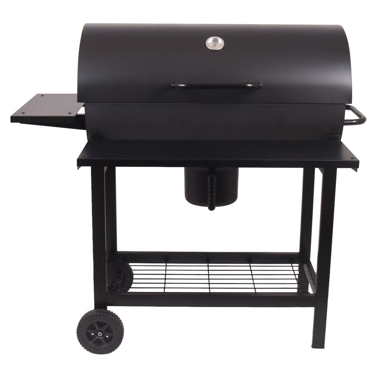 GARDENSTAR Barbecue charbon en demi - tonneau - 127x70x101cm