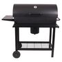 Voir la diapositive 2 : GARDENSTAR Barbecue charbon en demi - tonneau - 127x70x101cm