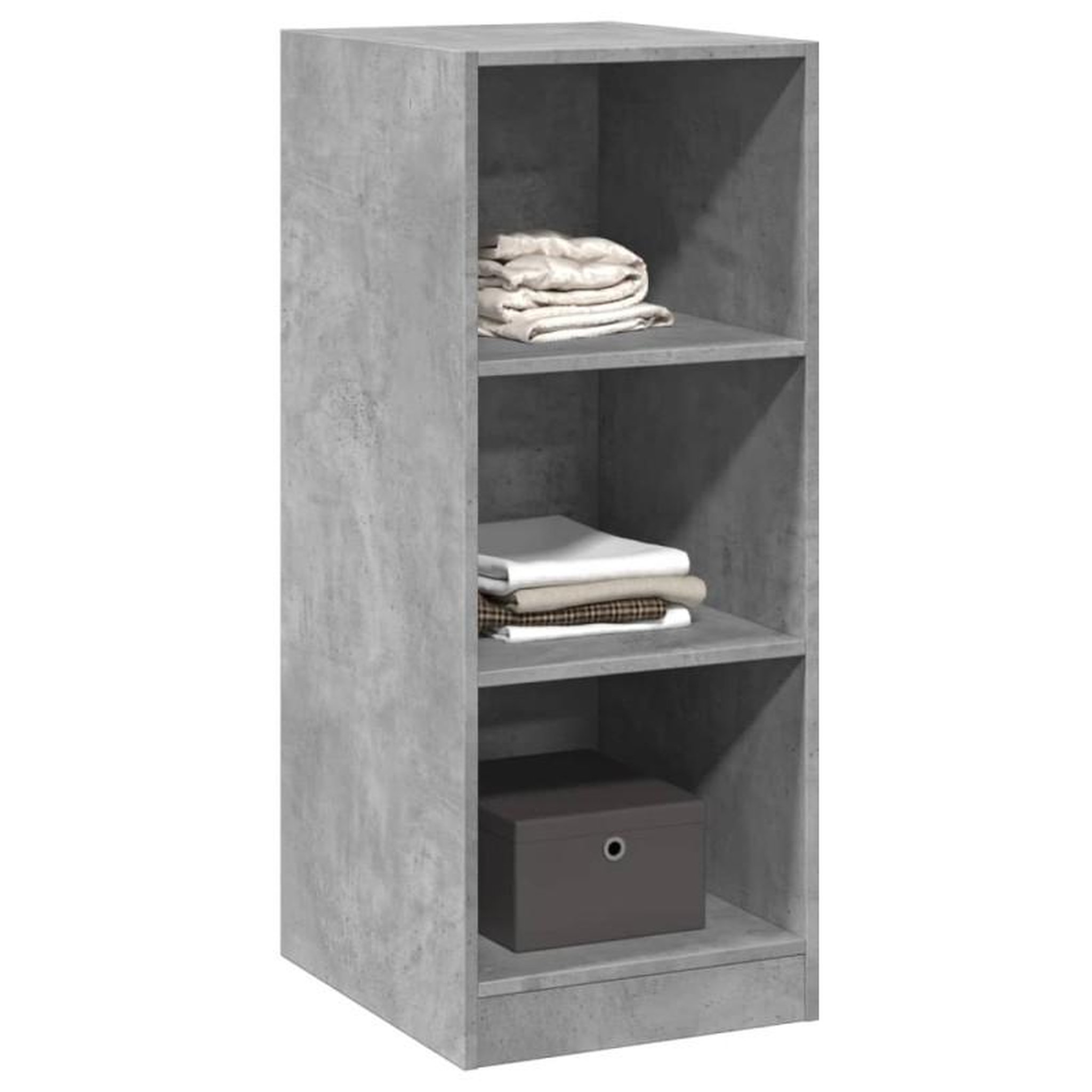 Voir la diapositive 4 : VIDAXL Garde robe gris béton 48x41x102 cm bois d ingénierie