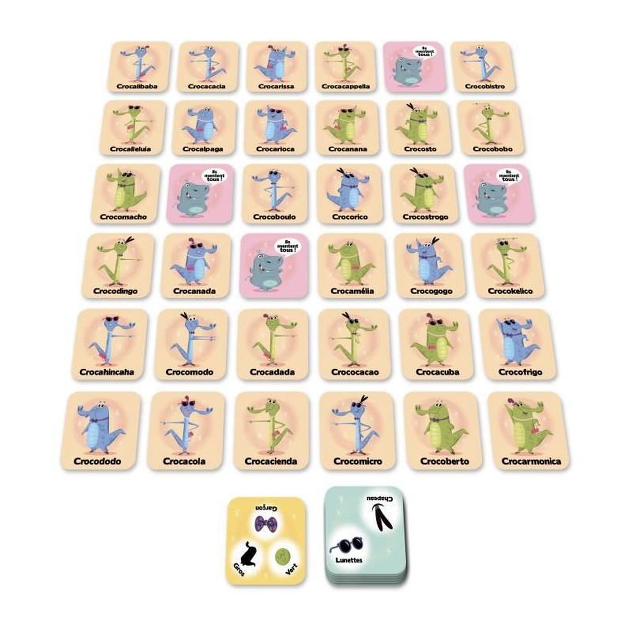 Voir la diapositive 2 : Asmodee RapidCroco - Asmodee - Jeu d'enquete - 32 Suspect 1 coupable