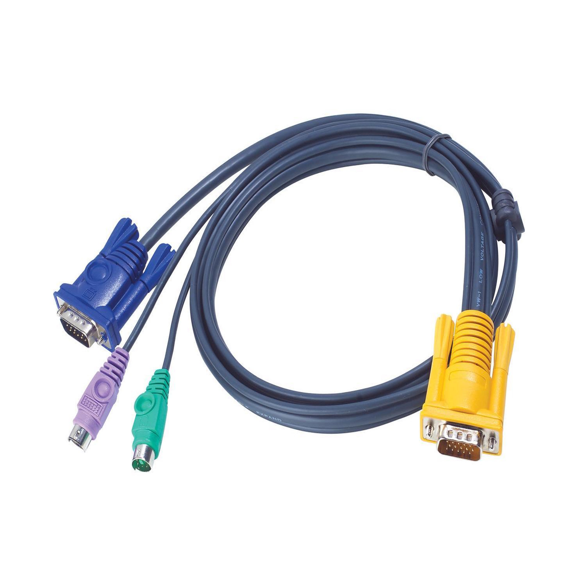 Voir la diapositive 2 : Aten Aten câble kvm 6m ps/2 avec sphd 3 en 1