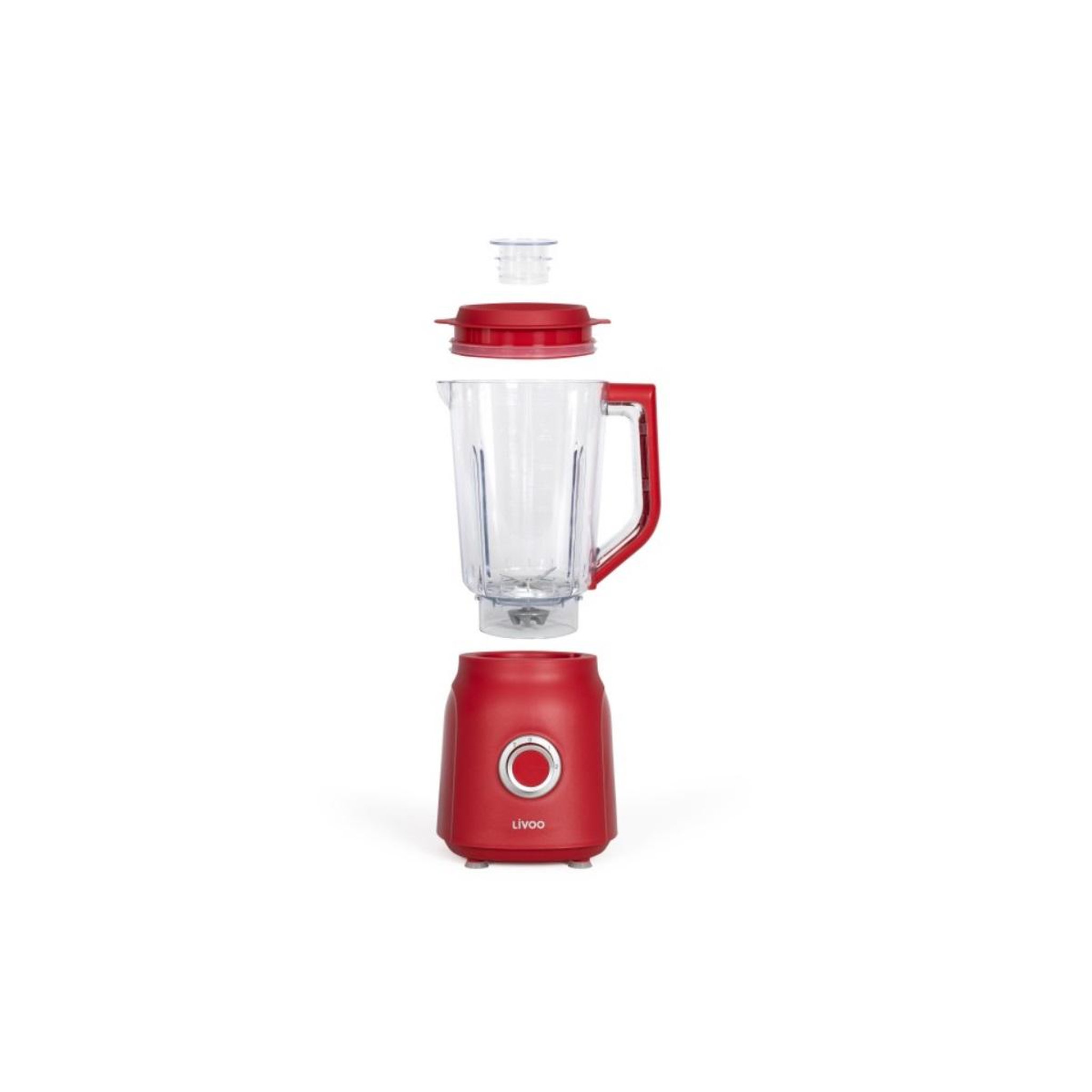 Voir la diapositive 2 : LIVOO Blender 1.5l 600w inox rouge - dop242r
