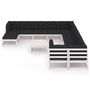 Voir la diapositive 2 : VIDAXL Salon de jardin 12 pcs avec coussins Blanc Bois de pin massif