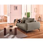 LISA DESIGN Arica - canapé droit 2 places en tissu texturé. Coloris disponibles : Bleu, Vert, Beige, Rose, Marron, Noir, Gris