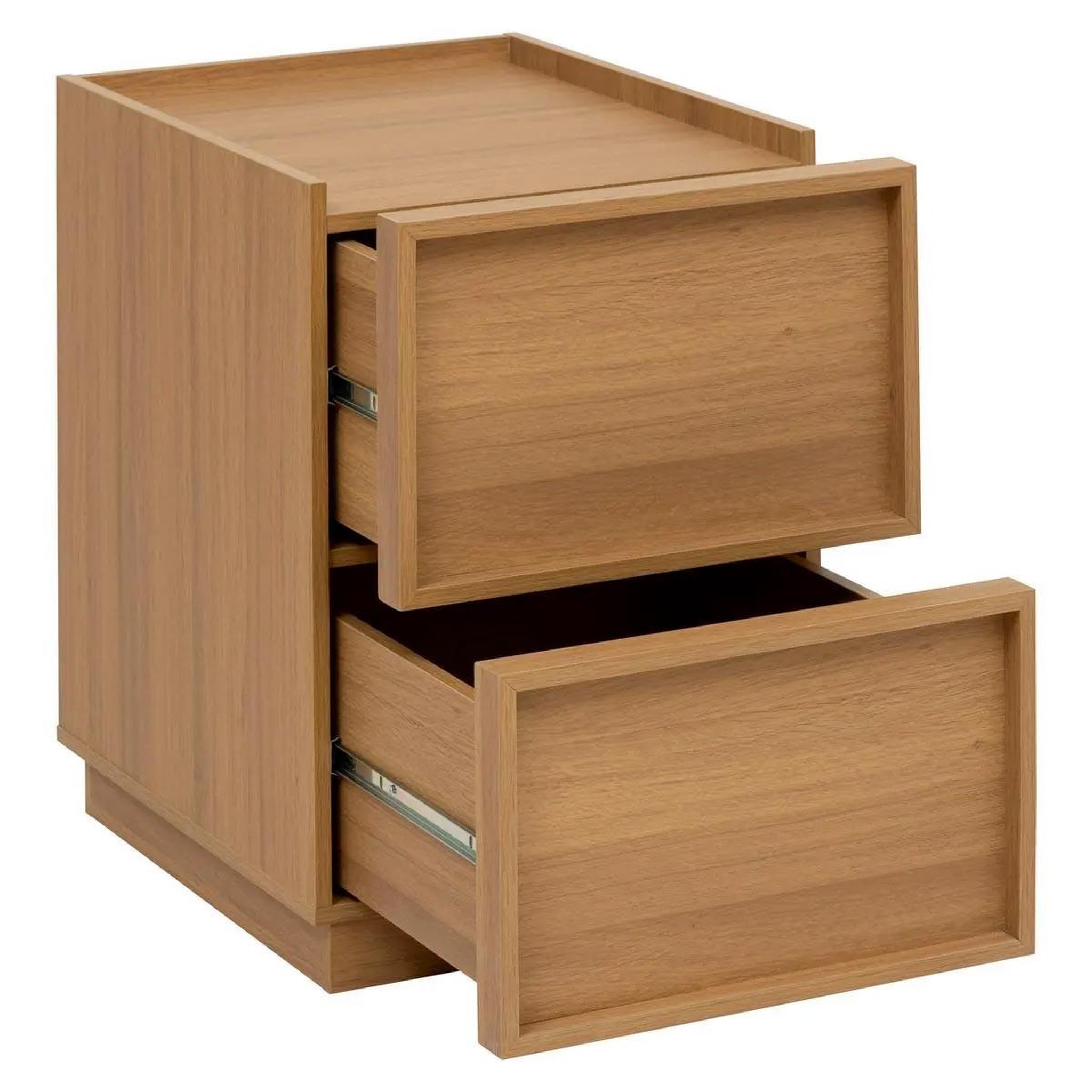 Voir la diapositive 2 : FIVE Table de chevet 2 tiroirs  framy  54cm marron