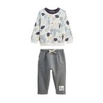 Petit Béguin Ensemble enfant sweat et pantalon en molleton Touctouc. Coloris disponibles : Gris