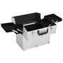 Voir la diapositive 2 : VIDAXL Mallette à maquillage 38x23x34 cm argenté aluminium
