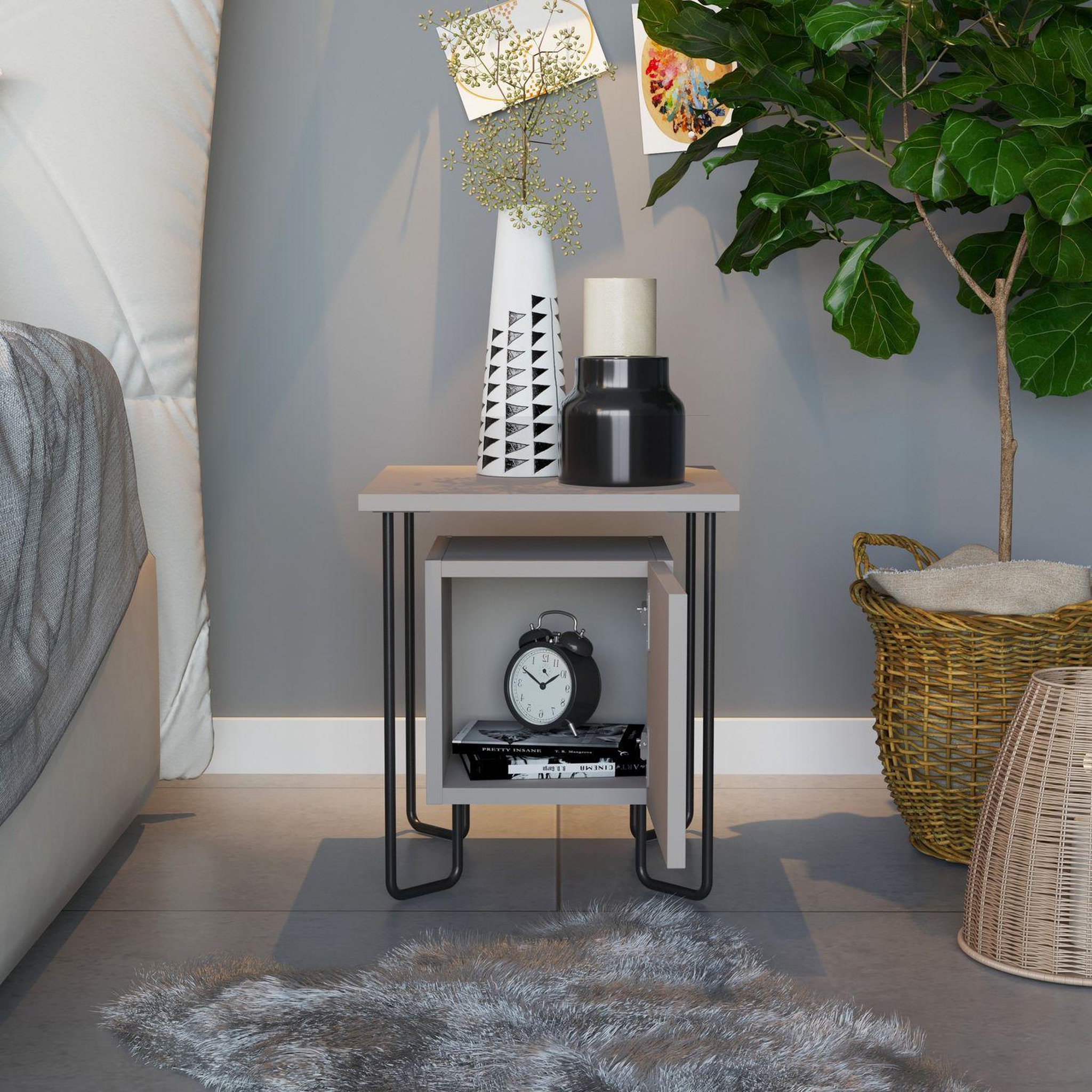 Voir la diapositive 3 : TOILINUX Table de chevet design Acres