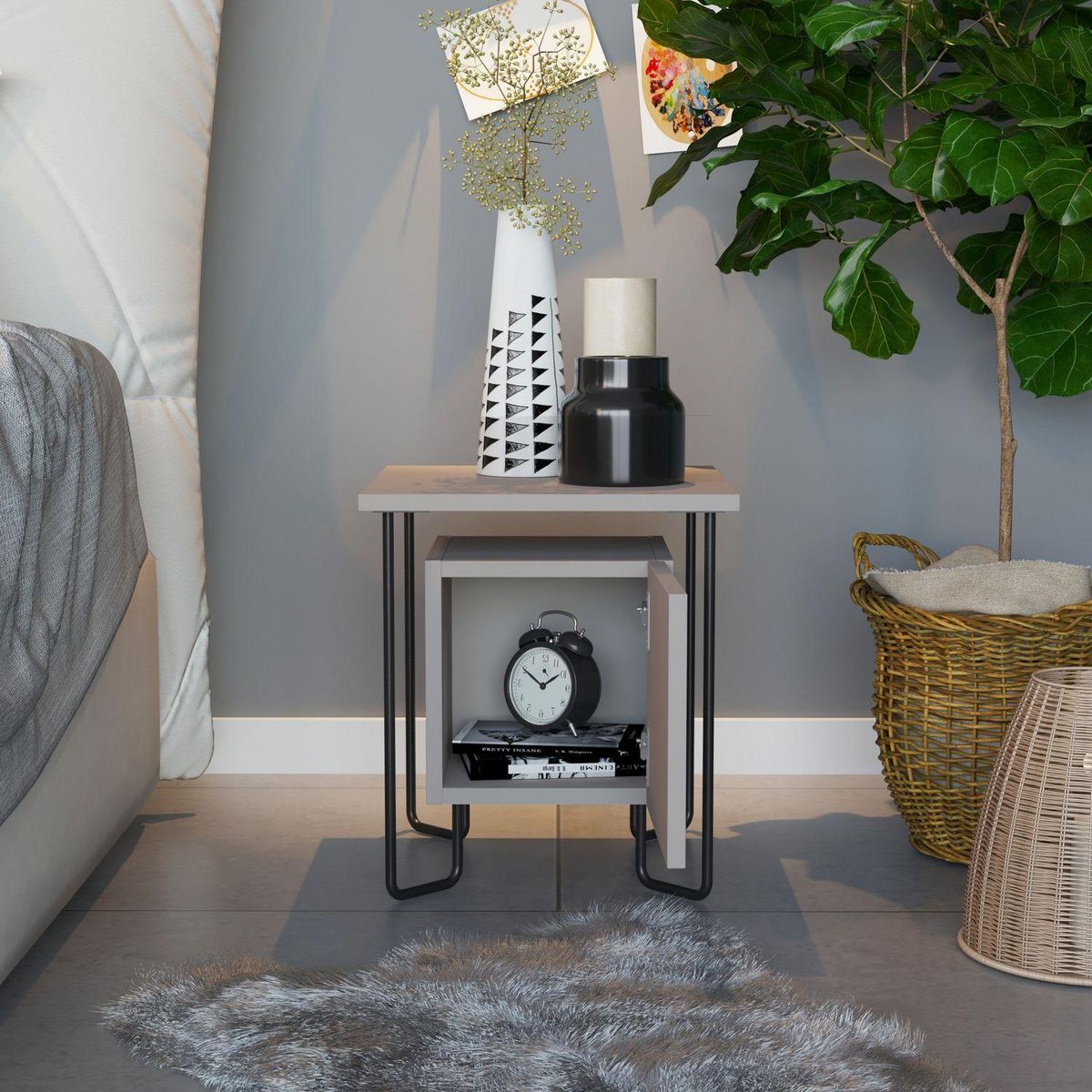 TOILINUX Table de chevet design Acres