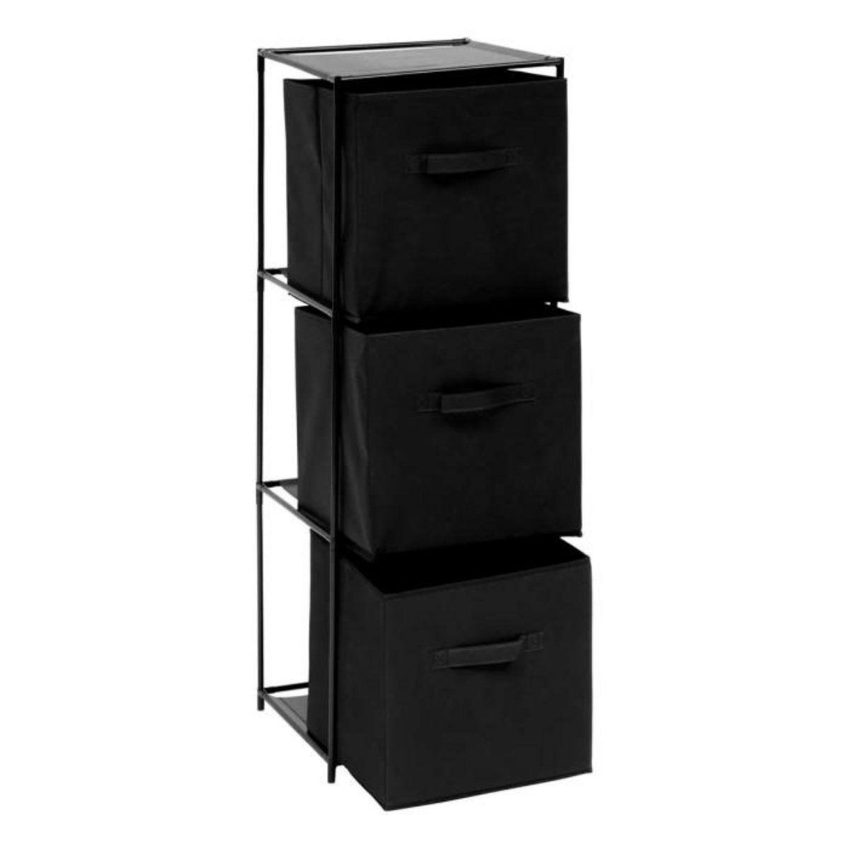 FIVE Étagère 3 Boites de Rangement  Mix'n Modul  99cm Noir