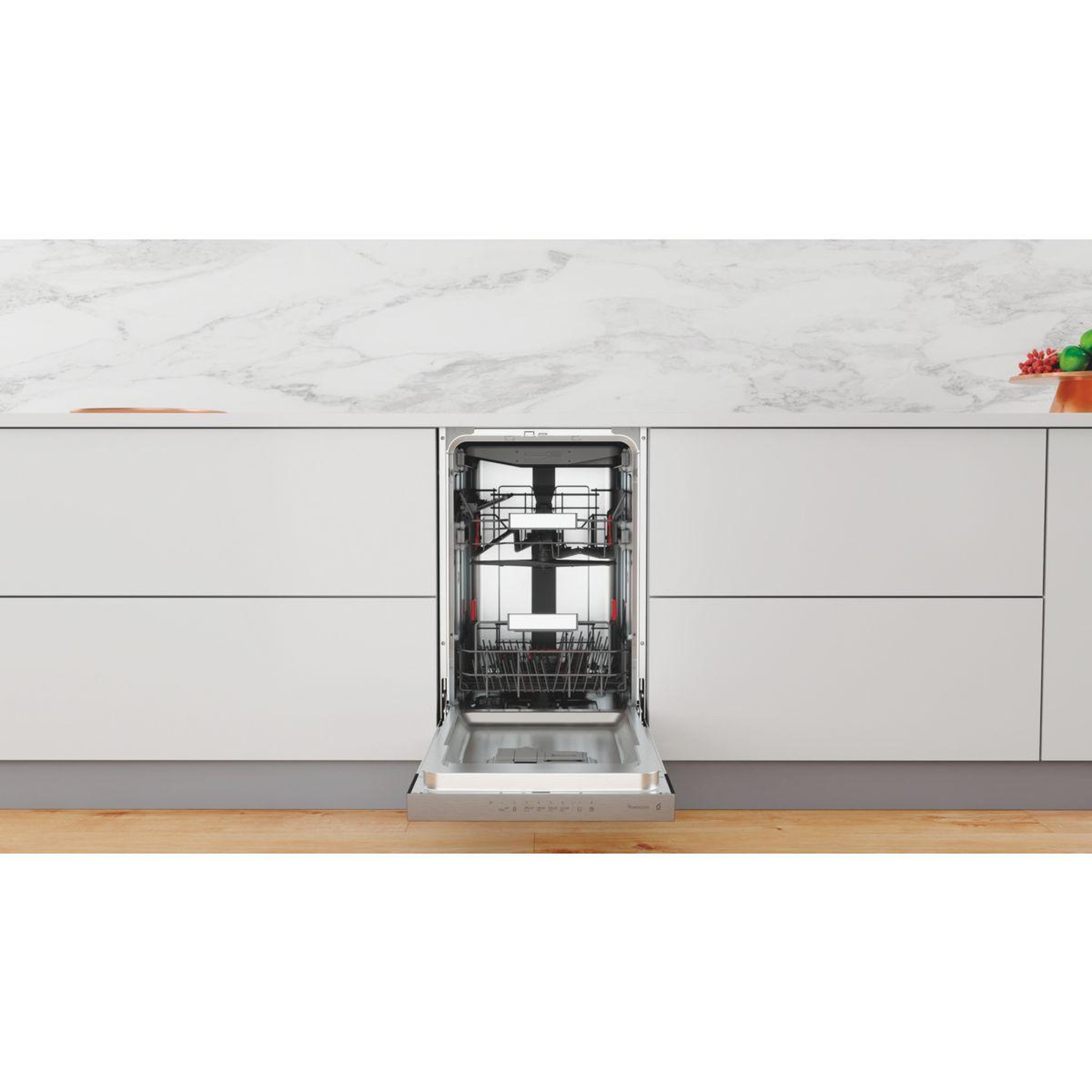 Voir la diapositive 2 : Whirlpool Lave vaisselle encastrable WSBO3O34PFX 6ème Sens